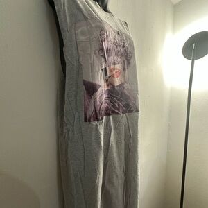 Missguided Gray Graphic Dress